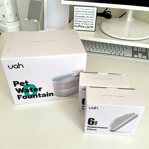 Uah Pet ZERO Wireless And Automatic Cat Water Fountain with 12 Filters